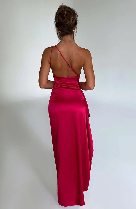 Petra | Women's One-Shoulder Maxi Dress with Slit