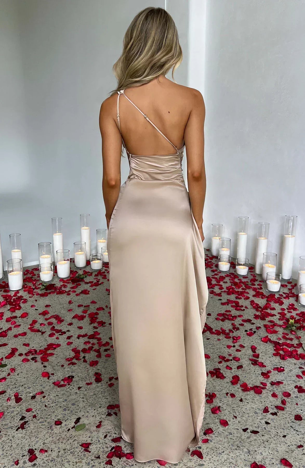 Petra | Women's One-Shoulder Maxi Dress with Slit