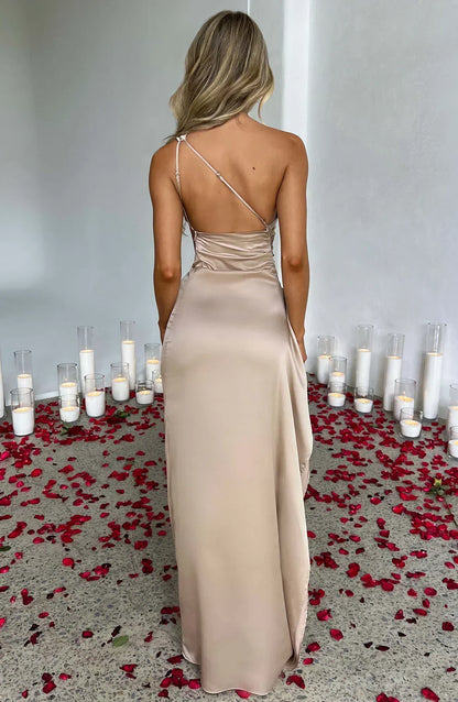 Petra | Women's One-Shoulder Maxi Dress with Slit