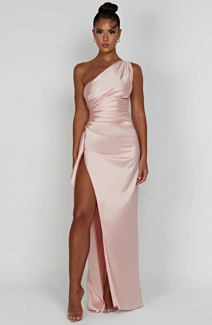 Petra | Women's One-Shoulder Maxi Dress with Slit