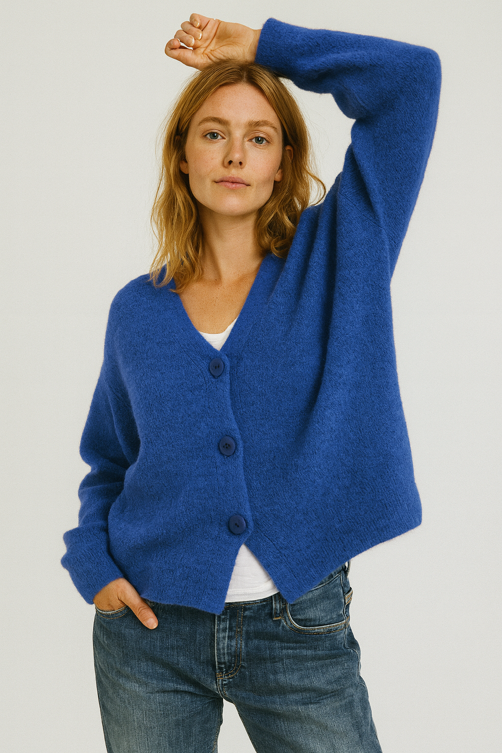 Sandra | Women's V-Neck Relaxed Cozy Cardigan