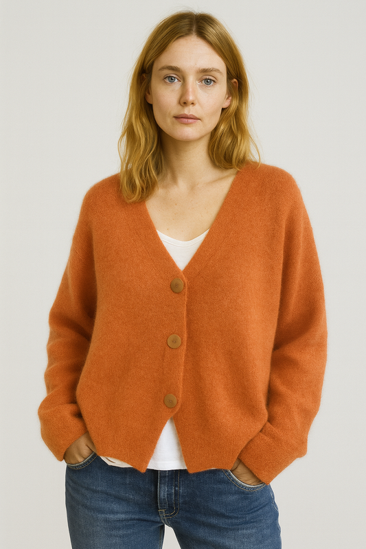 Sandra | Women's Casual Cardigan with Button Placket