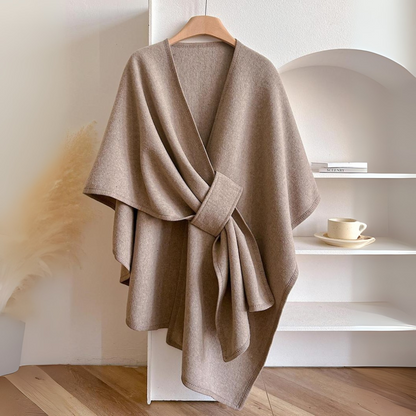 Veronika | Women's Draped Wrap-Vest with Waist Belt