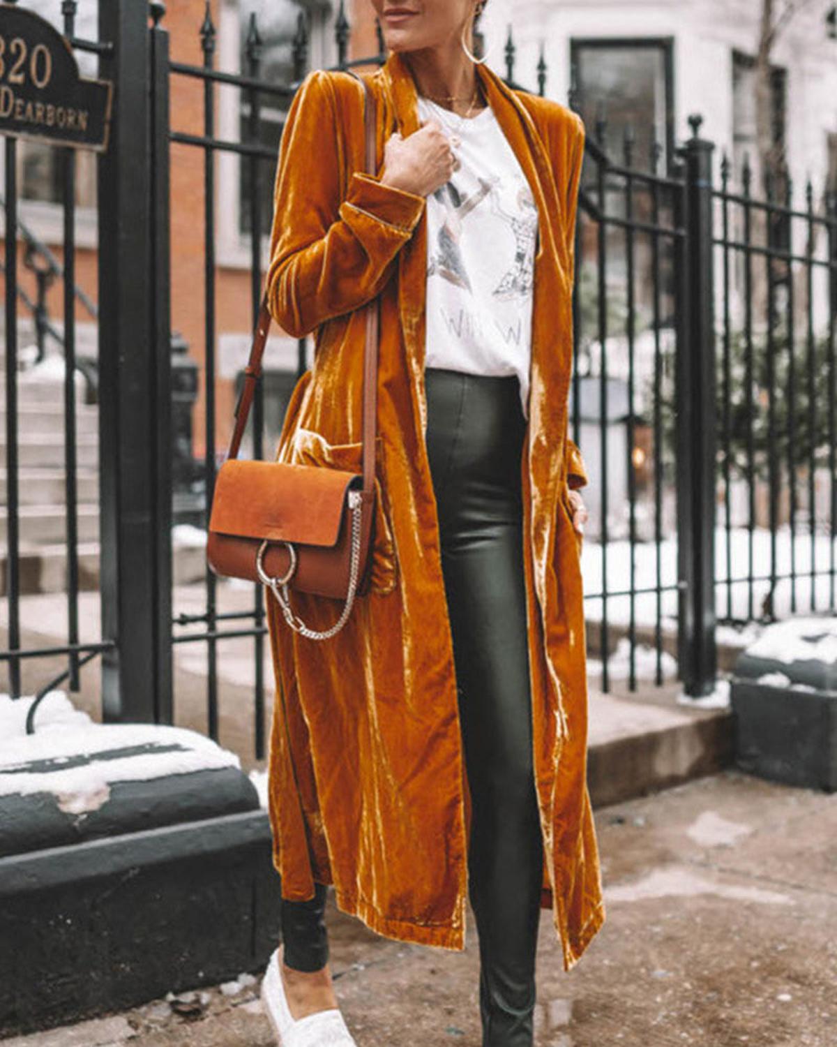 Gabriela | Women's Long Sleeve Knit Cardigan with open Front Panel
