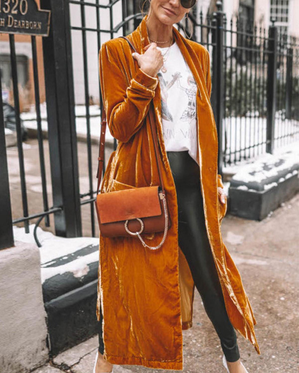 Gabriela | Women's Long Sleeve Knit Cardigan with open Front Panel