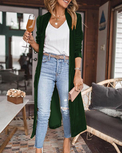 Gabriela | Women's Long Sleeve Knit Cardigan with open Front Panel