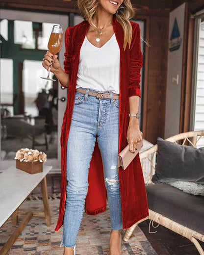 Gabriela | Women's Long Sleeve Knit Cardigan with open Front Panel