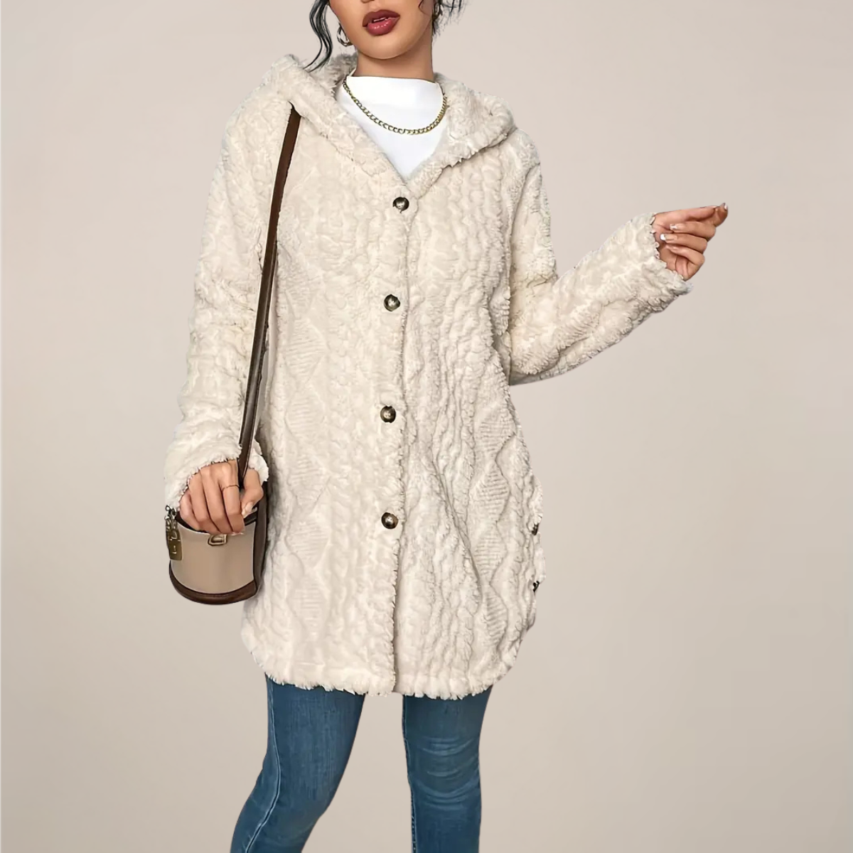 Rita | Women's Hoodie Jacket with Structured Look In Long Shape