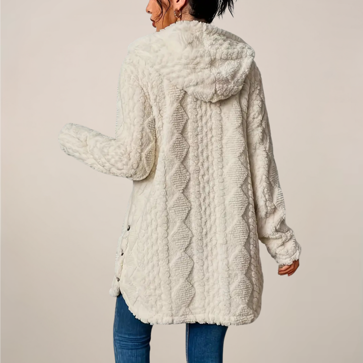 Rita | Women's Hoodie Jacket with Structured Look In Long Shape