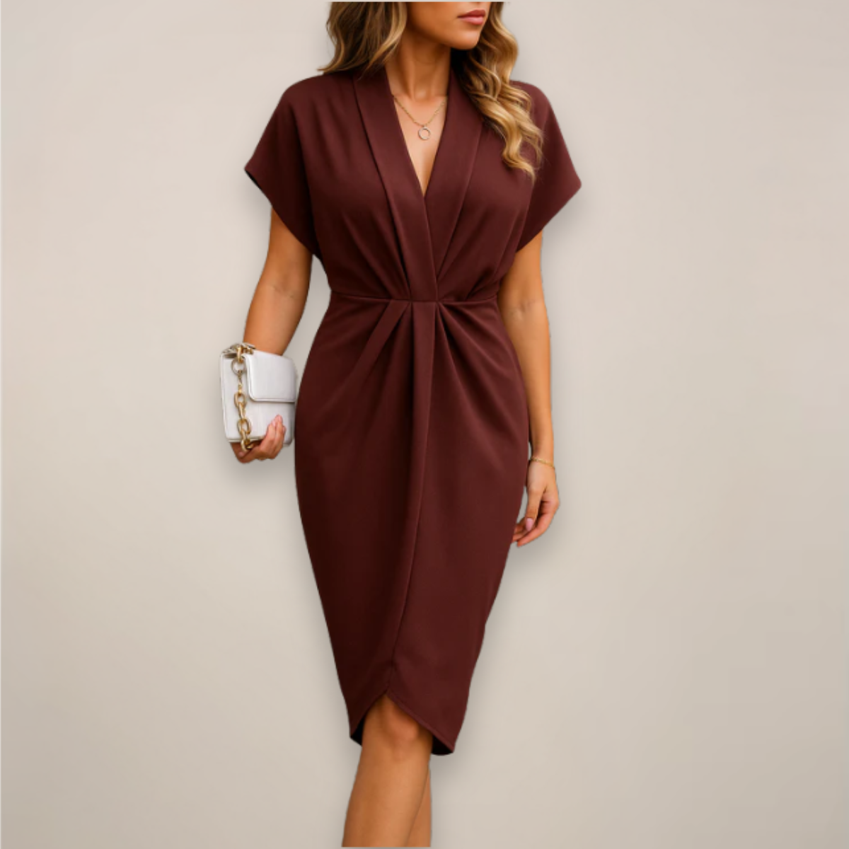 Leonie | Women's Midi Wrap Dress for special Occasions