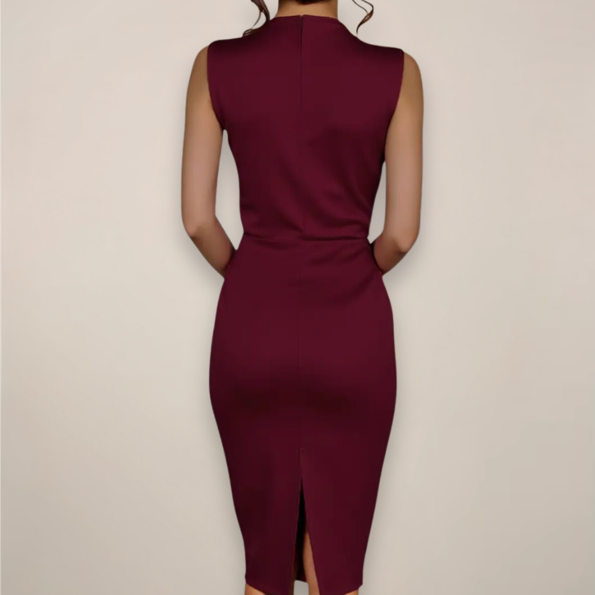 Nadine | Women's Sleeveless High-Neck Midi Dress