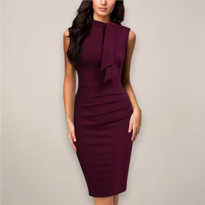 Nadine | Women's Sleeveless High-Neck Midi Dress
