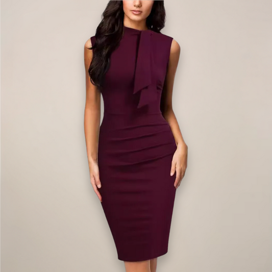 Nadine | Women's Sleeveless High-Neck Midi Dress