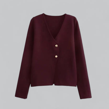 Annika | Women's Spring Minimalist Cardigan with Buttons