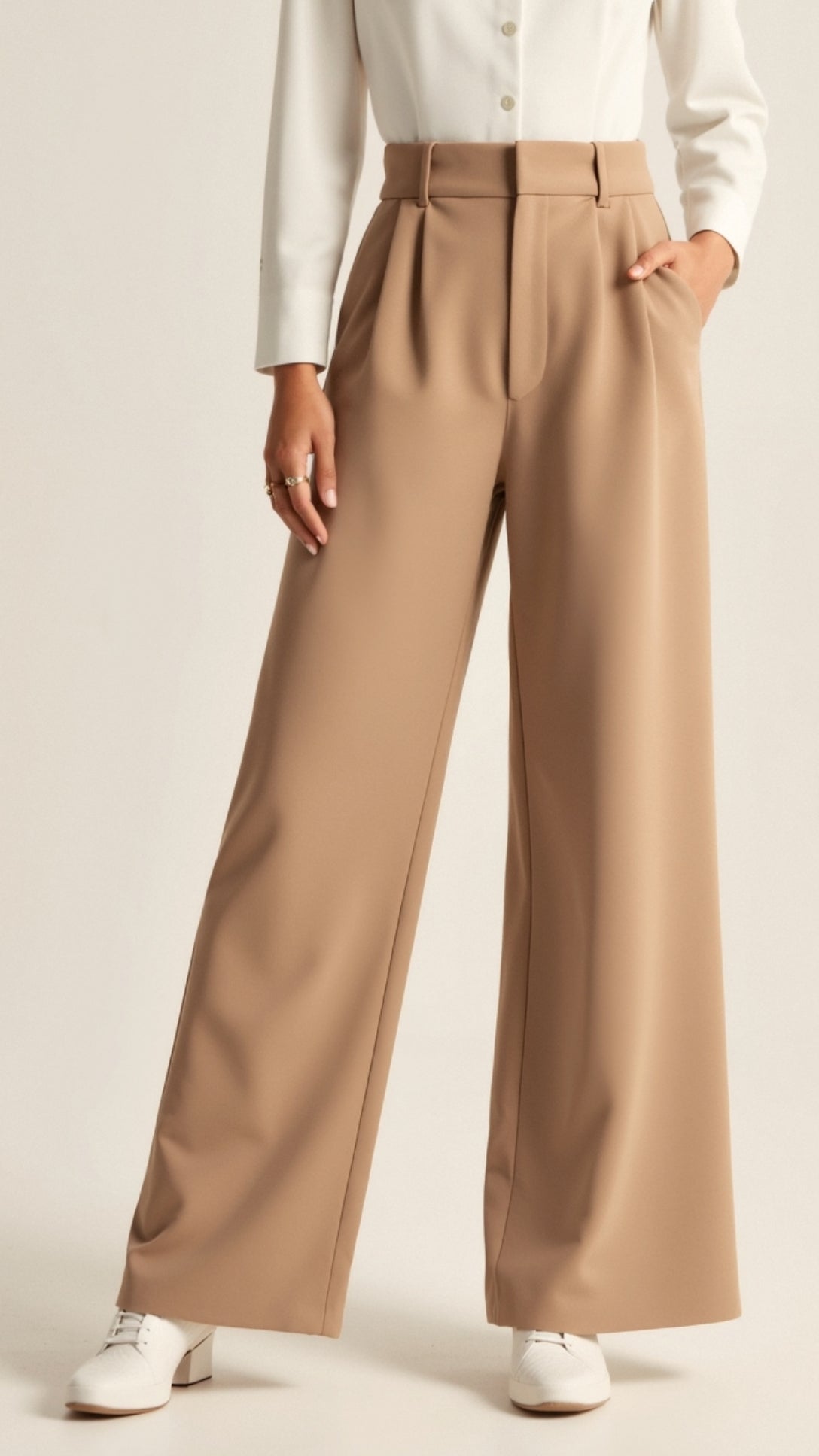 Gabriela | Women's Spring High-Waist Wide Pants