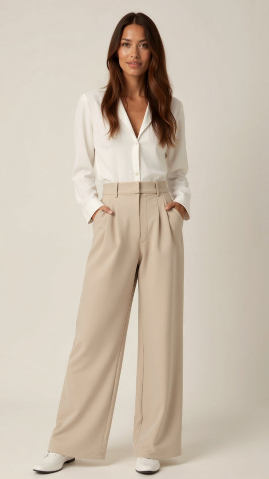 Barbara | Women's Wide-Leg Pants with High Waist