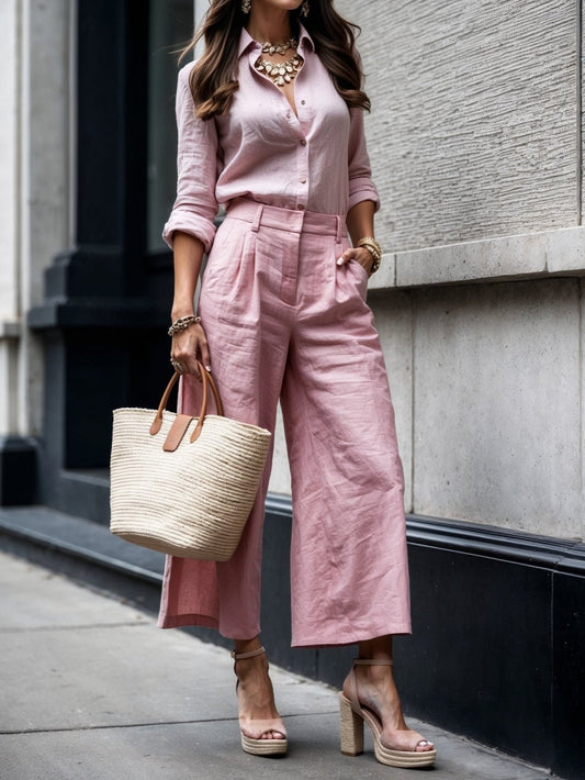 Luisa | Relaxed Casual Lightweight Capri Shirt