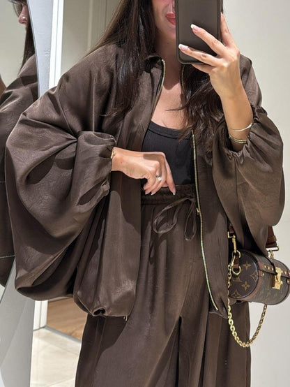 Maribel™ | Jacket + Drawstring Pants Casual Two-piece Suit