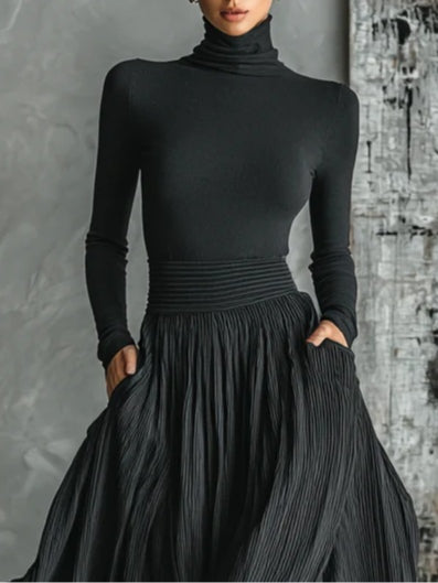 Federica | Women's Turtleneck Slim-Fit Work Skirt