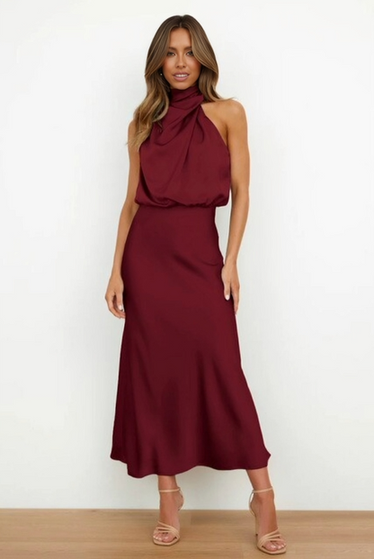 Doris | Women's Chic Halter Neck Evening Dress