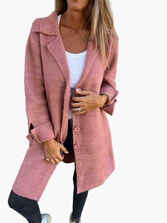 Karin | Women's Stylish Button-Front Coat in Relaxed Fit