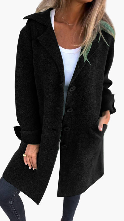 Karin | Women's Stylish Button-Front Coat in Relaxed Fit