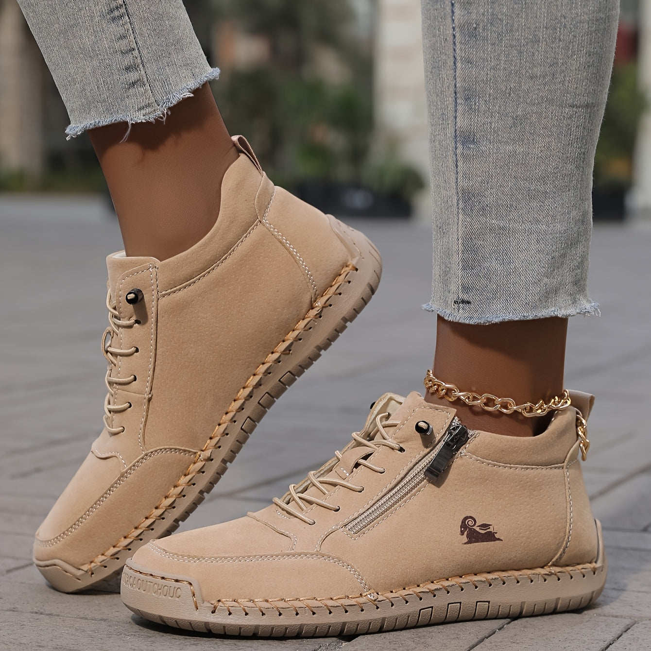 Tegan | Women's Laid-Back Lace-Up Shoes Zip
