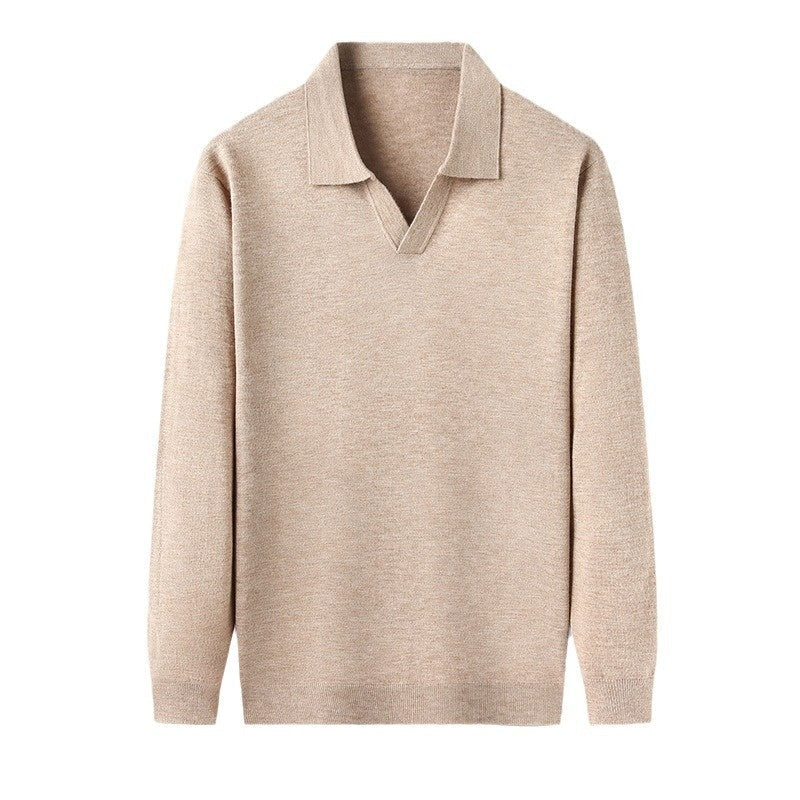 Alessandro | Men’s V-Neck Collar Long Sleeve Polo Shirt
