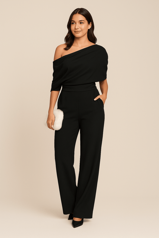 Emma | Women's Chic One-Shoulder Spring-Jumpsuit