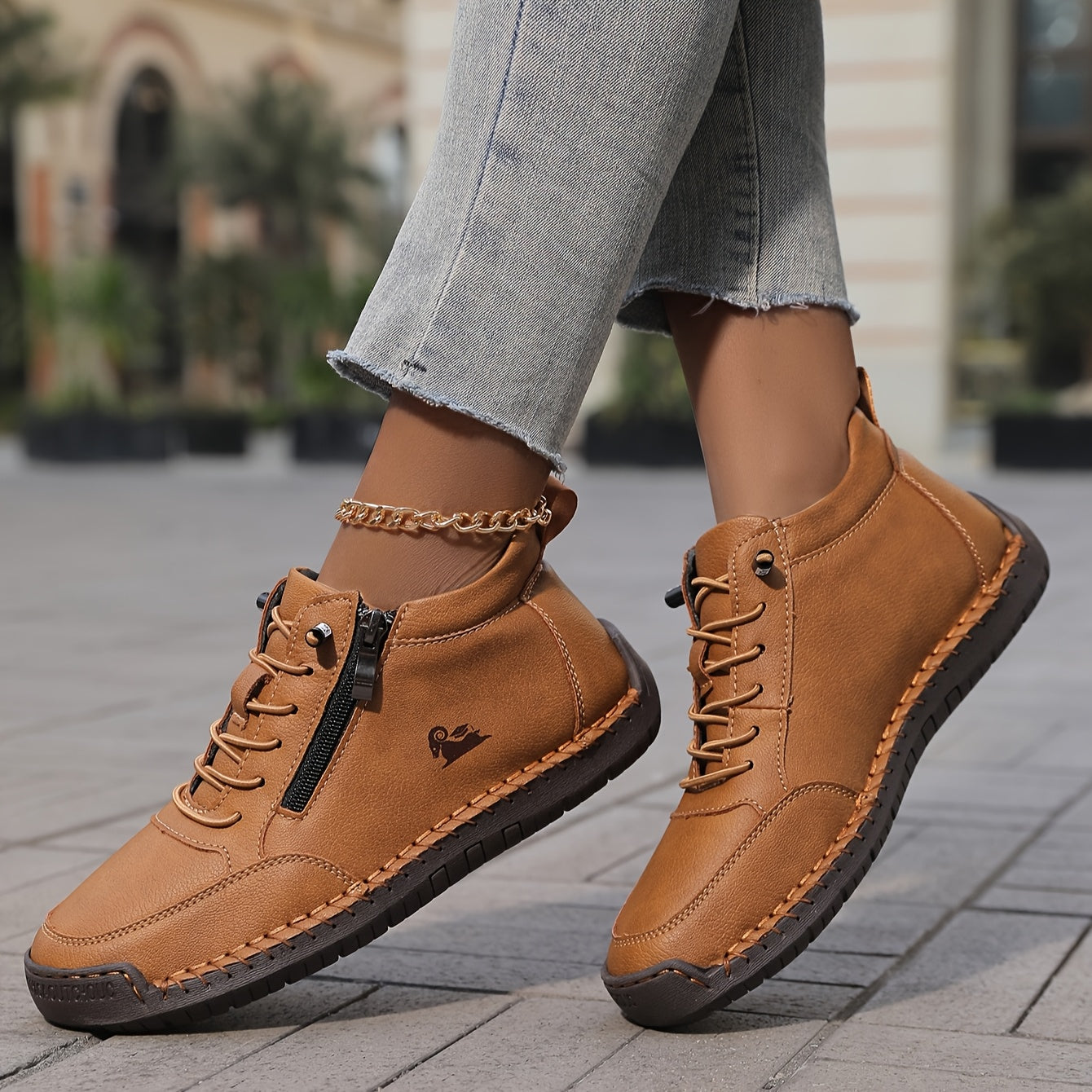 Tegan | Women's Laid-Back Lace-Up Shoes Zip