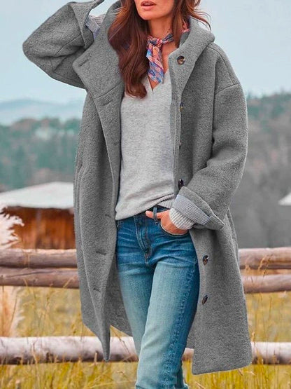 Selina | Women's Oversize Winter Coat with Button Placket