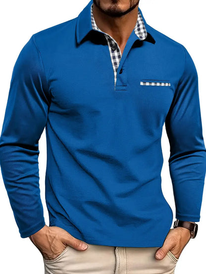 Riccardo | Men’s Long Sleeve Casual Polo Shirt