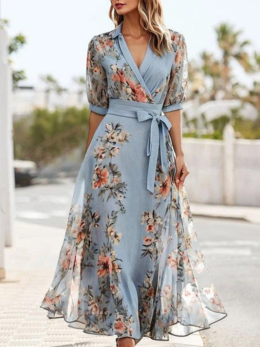 Rosangela | Women's Flared Midi Elegant Dress