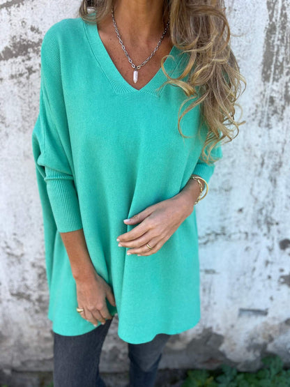 Tahlia | Women's V-Neck Relaxed Cozy Sweater