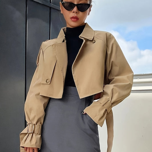 Irina | Women's Short Trench Coat in High-Fashion-Style