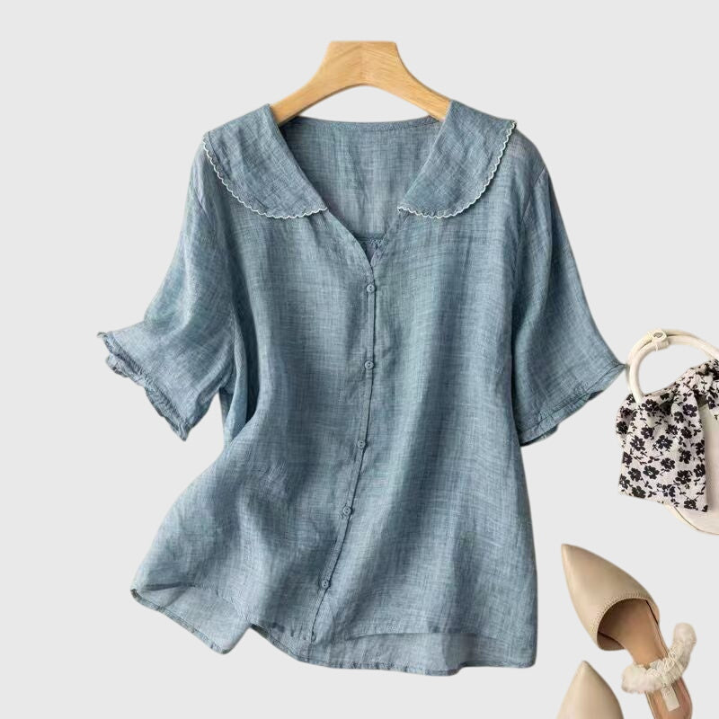 Stephanie | Women's Relaxed Elegant Lightweight Blouse