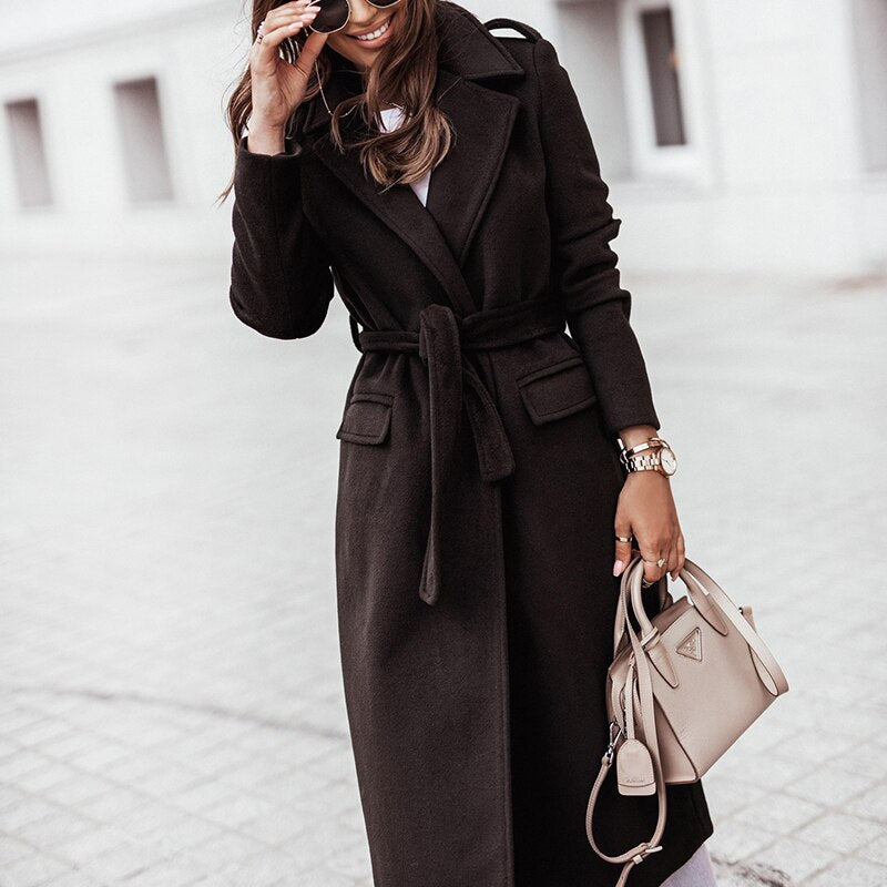Helene | Women's Long Coat in Casual Street Style