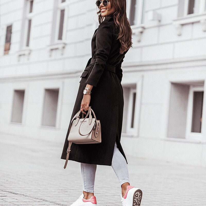 Helene | Women's Long Coat in Casual Street Style