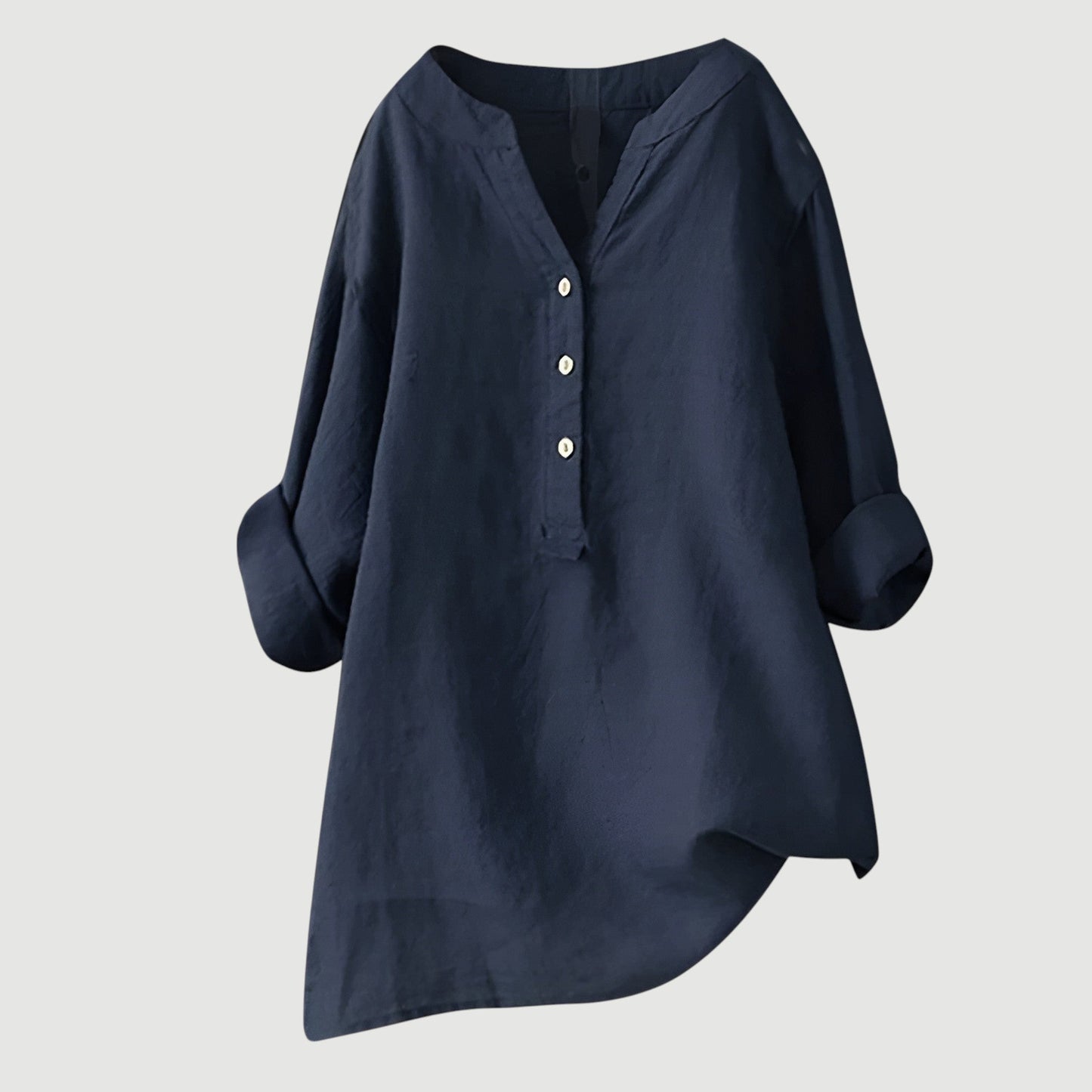 Alma Oversized V-Neck Women's Elegant Blouse