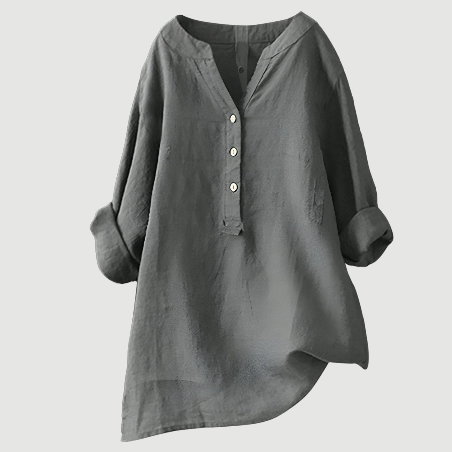 Alma Oversized V-Neck Women's Elegant Blouse