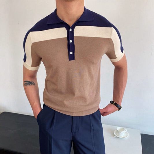 Dante | Men’s Color Block Button Polo Shirt