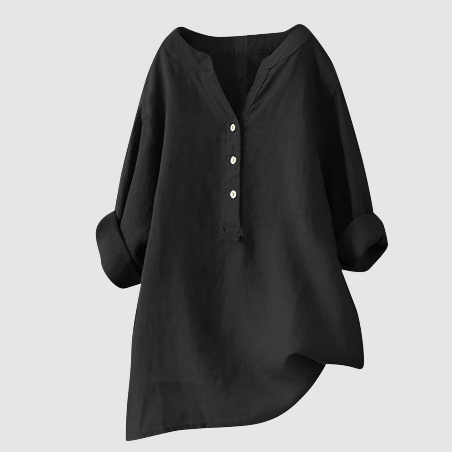 Alma Oversized V-Neck Women's Elegant Blouse