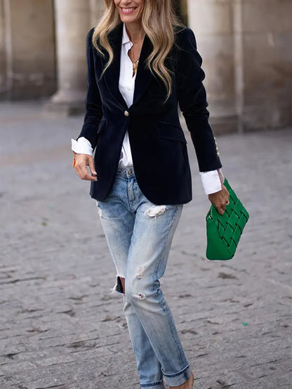 Sabina | Women's Classic Blazer with One-Button-Closure