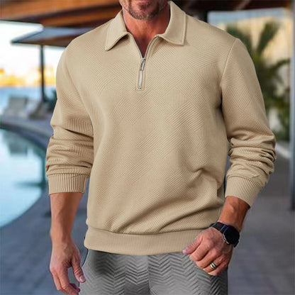 Robert | Men’s Leisure Polo Sweatshirt with Long Sleeves
