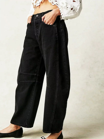 Gabriela | Women's Printed Jeans with Wide Leg