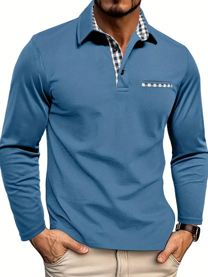 Riccardo | Men’s Long Sleeve Casual Polo Shirt