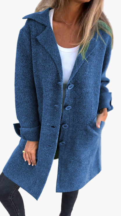 Karin | Women's Stylish Button-Front Coat in Relaxed Fit
