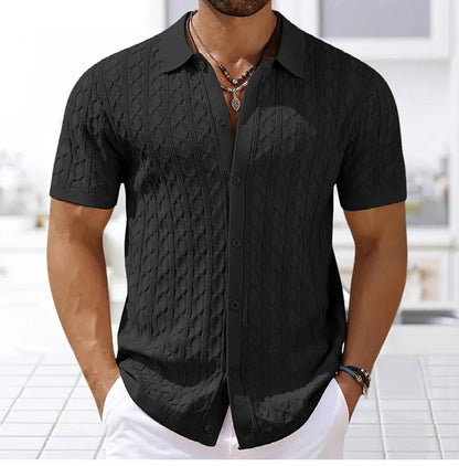 Riccardo | Men’s Structured Button-Up Polo Shirt