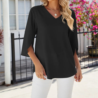 Lara | High-Waist Flared Women's Elegant Blouse