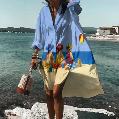 Beatrice | Women's Casual Midi Dress with Printed Top